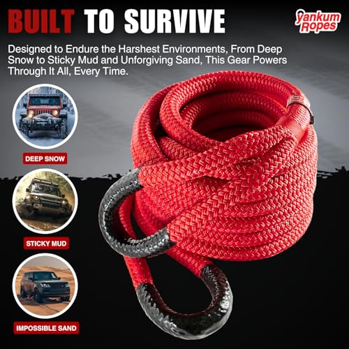 Corde de récupération cinétique Yankum 2,2 cm x 61 m Python 4x4