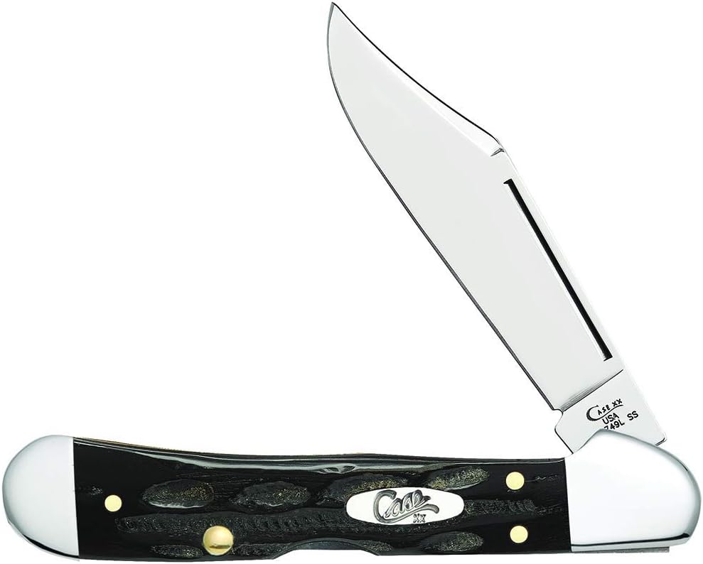 Case WR XX Pocket Knife Jigged Buffalo Horn Mini Copperlock Item #65022 - (Bh1749L SS) - Length Closed: 3 5/8 Inches