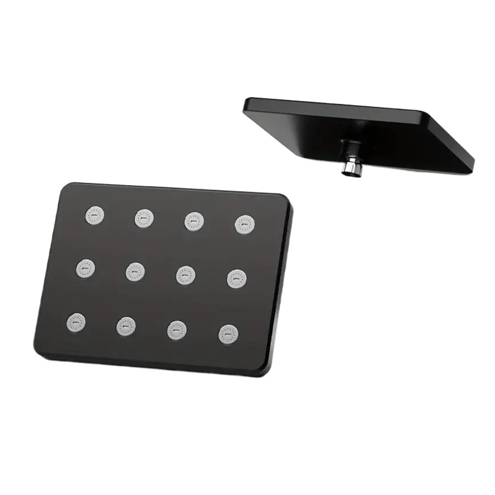 Pommeau de douche universel 10 pouces noir anti-calcaire pour faible pression