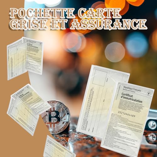 jiawaggag 3 Stück Schutzhüllen für Fahrzeugschein und Versicherungskarte, Schutz für Zulassung, transparente Hülle für Fahrzeugschein, Kunststoffhülle, für Dokumente, Auto, Motorrad, durchsichtig