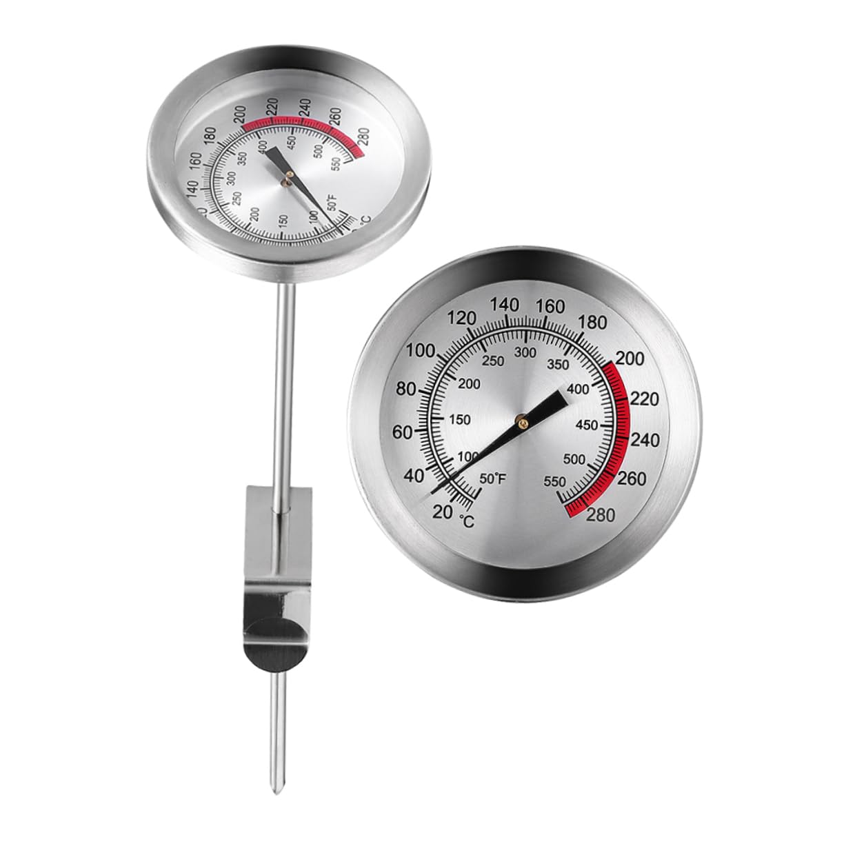 Wakauto Meat Thermometer Stainless Steel Temp Probe Oil Temperature Reading Meter for Cooking and Grill Meat