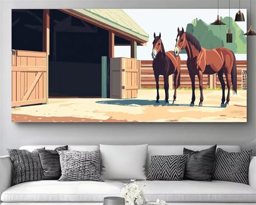 Peinture Diamant Cheval M605 Activité Créative Famille Tableau Salon