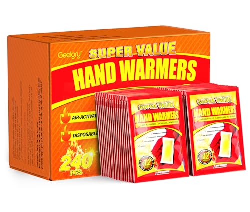 Hand Warmers Disposable 240Pcs, Long-Lasting Up to 12 Hours for Warm Body, Safe Portable for Hand...
