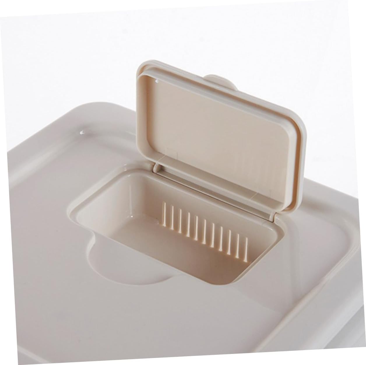 minkissy Pet Food Container and Dog Food Storage Bin Airtight Sealing Canister Small Size Nordic Beige for Freshness Preservation Suitable for Dogs and Cats