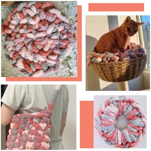 Duscdesp Dicke Chenille Wolle Hellgrau 500g – Bild 5