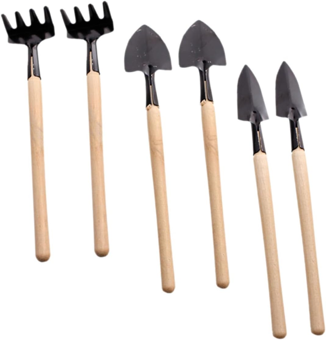 MERRYHAPY Weeding Tool Set Mini Gardening Tools Kit Wooden Handle for Boys and Girls