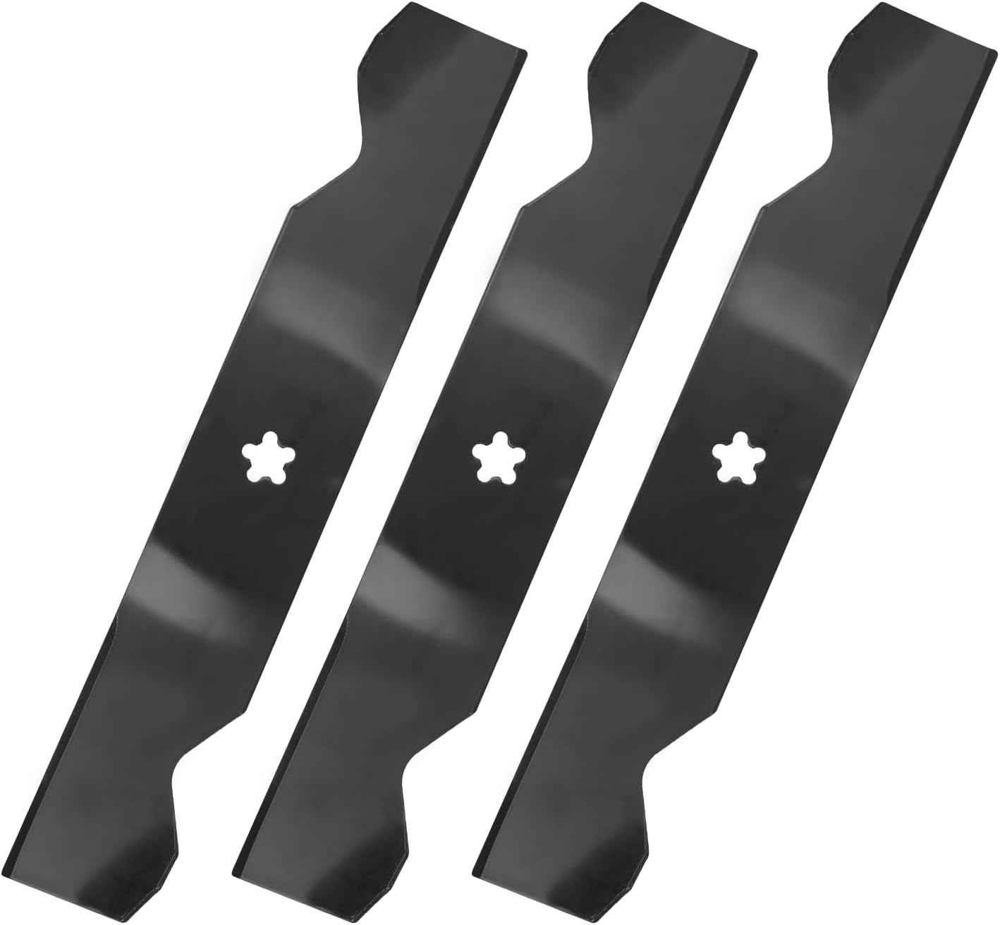 Aeagle 532187256 Mower Blades for Husqvarna Z254 Z254F YTH2454 YTH24V54 LGT2554 LGT2654 RZ5424 MZ54 RZ5426 54'' Deck Lawn Mower for Craftsman Poulan 187256 187254 532187254, 5 Point Star (Black)