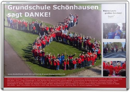 FRANKEN Wechselrahmen Plakatrahmen Standard A0, Aluminiumrahmen 32 mm breit, 88,4 x 123,2 x 1,9 cm, BS0803