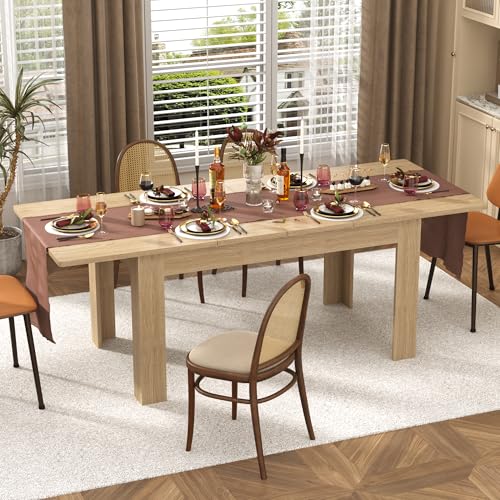 Extendable Dining Table for 6-10 People