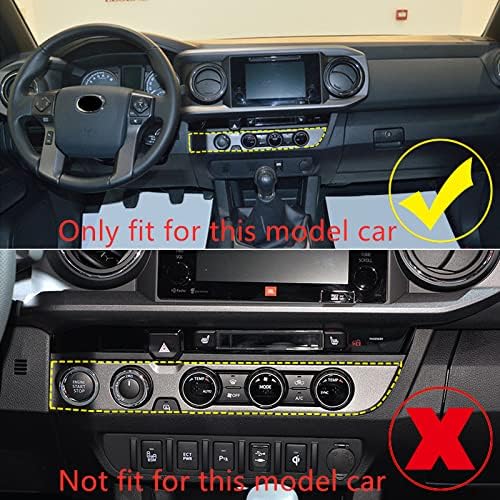 for Toyota Tacoma 2016-2020 LHD Carbon Fiber Black Air Console Panel Decoration Cover Trim 1pcs Car Accessories (Without Engine Start Stop Button)