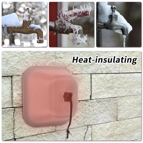 Wasserhahn Abdeckungen im Freien für Winter, harte Spigot Abdeckung isoliert für Frostschutz Außen Wasserschutz Schlauch Bib Verschluss Wiederverwendbar (2Pack) (2, Grau)