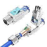 CNCOB – RJ45 Netzwerk-Steckverbinder 4 Stück, 10 Gigabit, Werkzeuglo