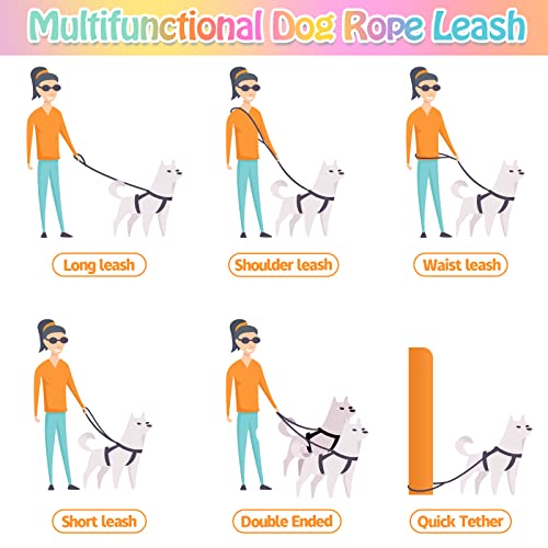 6.9Ft Hands Free Leash For Dogs,Colorful Adjustable Rope Dog Leash With Double Swivel Hook For Small Medium Large Dogs,Handmade Cotton Braided Dog Leash Rope #TOP5