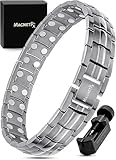 Maximum Magnetic Strength: Experience the benefits of magnetic jewelry with the most effective magnetic bracelet on the market! Our mens magnetic bracelet contains 48 powerful rare earth neodymium magnets, each with a strength of 3,500 gauss, which e...