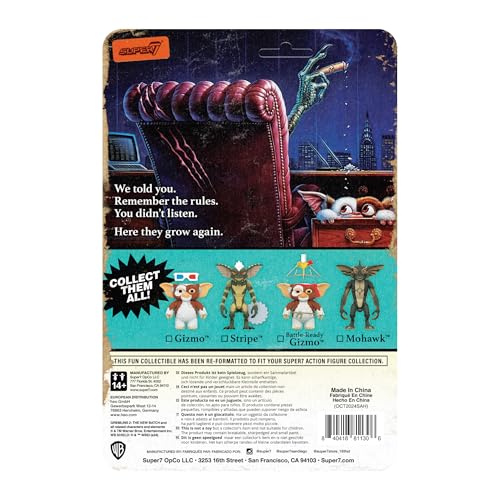 Super7 Gremlins Reaction Figures Wave 02 - Figurine d'action Gizmo (prêt pour la Bataille) – vue 3