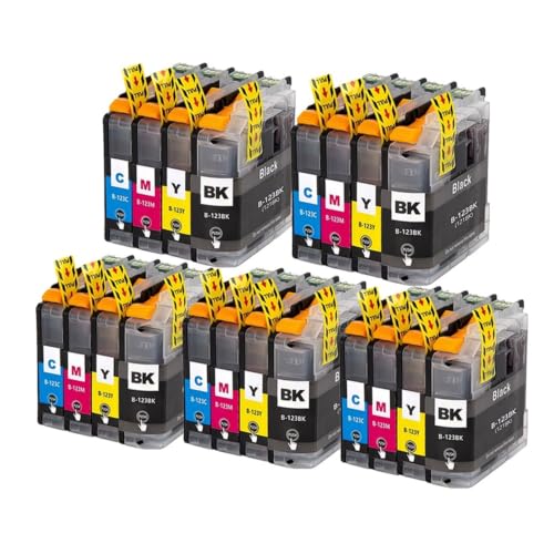 Cartouches LC123 LC121 XL avec puce pour résoudre les pannes d'encre sur Brother MFC-J870DW