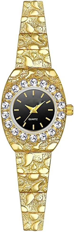 BESTKANG Luxury Gold Watch for Women, Crystal Diamond Dress