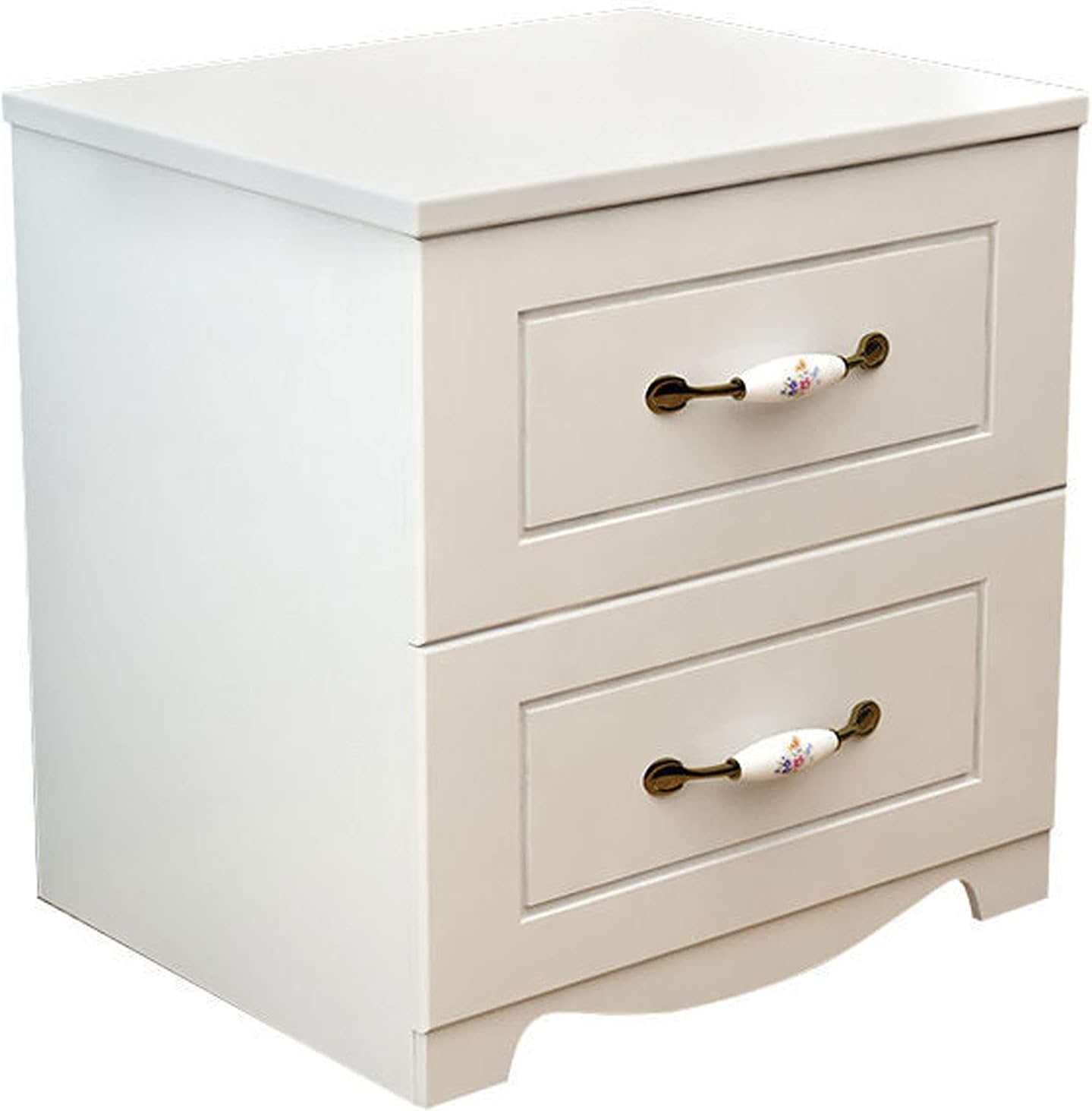 ベッドサイドテーブルホワイトイージーアセンブリベッドサイドテーブル引き出し付きベッドサイド家具ベッドサイドテーブルウッドベッドルーム収納棚ベッドルームアクセサリー Carecover In