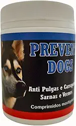 Prevent Dogs 12 Comp - 4 em 1 - Anti Pulgas, Carrapatos, Sarnas e Vermes Para cães 7,5 a 15kg