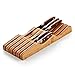 Cook N Home In-Drawer Bamboo Knife Storage Block, 11 Slot