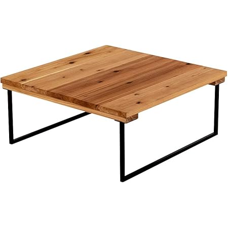 Amazon Co Jp こうひん 日本製 国産杉板テーブル セイヤ 約 幅92cm 奥行92cm 高さ39cm 島根県産国産杉 板と鉄脚を組み合わせたローテーブル 受注生産品 簡単組立 要プラスドライバー １年保証付 ホーム キッチン