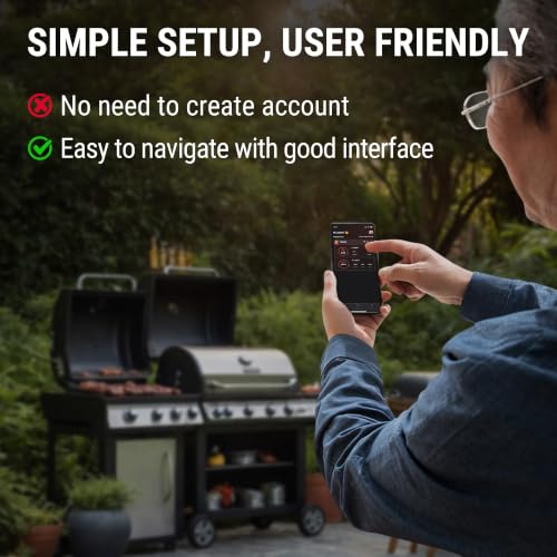 Image of TempPro Wireless Meat Thermometer Digital for Grilling and Smoking, 2 Probes Bluetooth Meat Thermometer for Cooking, Rechargeable Smoker Accessories for BBQ Oven (Previously ThermoPro)