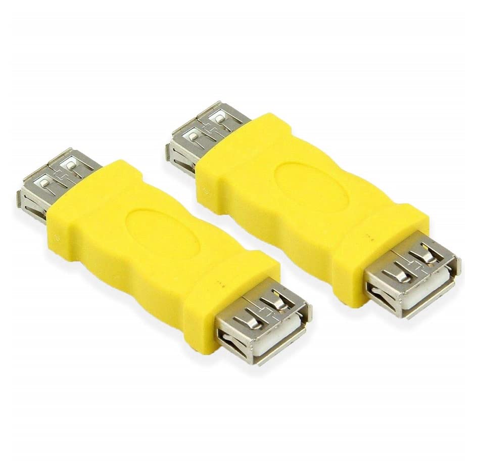 H-its Kabel : 2 Pieces - USB Female to USB Female Joiner - USB 2.0 A Female to USB A Female F-F Coupler Cable Adapter Connector Yellow Color (B0B18PJHJ9) Amazon Price History, Amazon Price Tracker