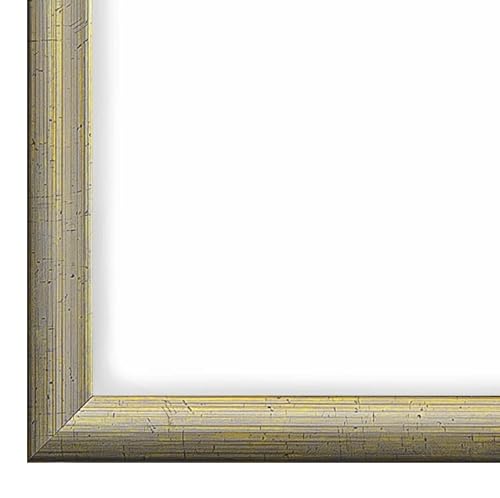 Miniatura 2 de Framo Marco De Fotos De Madera Estrecho, 45 X 90 Cm, De Madera Maciza, Plata Envejecida, Color Y Tamaño A Elegir, Marco Para Pósteres, Puzles, Collage De Fotos N 077