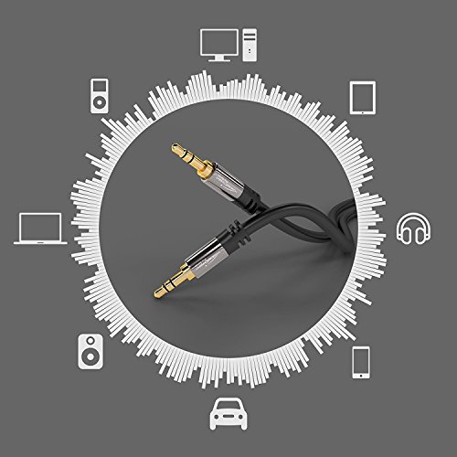 KabelDirekt – Aux Cable, Jack Cord & Audio 3.5mm Cable – 15ft – Available in 1.5-33ft – Suitable for Headphones – Mobile Phone – PC & Laptop Audio – Car – HiFi – Stereo, Black by KabelDirekt - Image 4