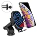 Produktbild MoKo Infrared Wireless Car Charger, Car Fast Charger Stand with Retractable Suction Cup and Fan, 7.5W for iPhone XS/XS Max/XR, 10W for Galaxy S8/S7 Edge/S10/S10+/S10e, 5W for Qi-Enabled Devices, Black