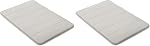 Amazon Basics Absorbent & Fast Dry Plush Memory Foam Bath Mat, 17x24in, Light Gray