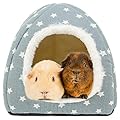 Tierecare Guinea Pig Hideout Hamster Bed Rabbit House Cave Accessories Cozy Hide-Out for Bunny Hedgehog Ferret Chinchilla&Other Small Animals