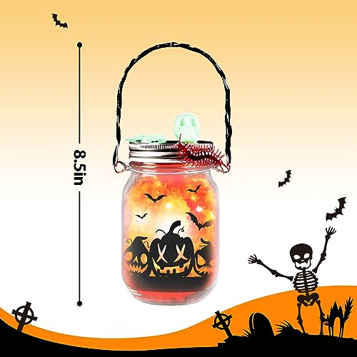 Shemira Halloween Craft Kit - 6pc Glass Mason Jar DIY Lantern Kit, Party Supplies for Kids by Shemira - Image 2