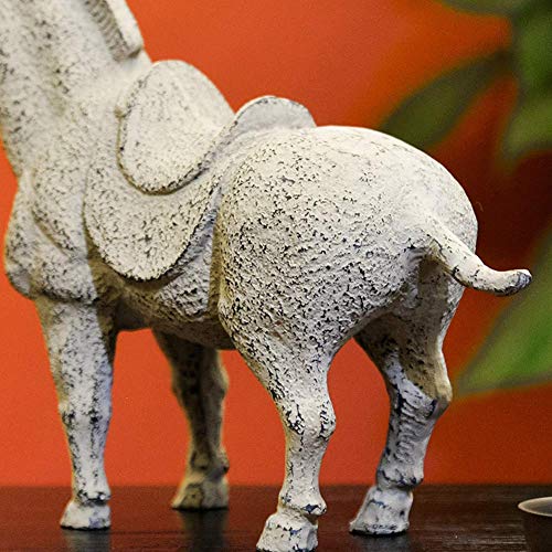 Escultura de estátua de cavalo, escultura de cavalo de pônei retrô, decoração de resina, coleção de