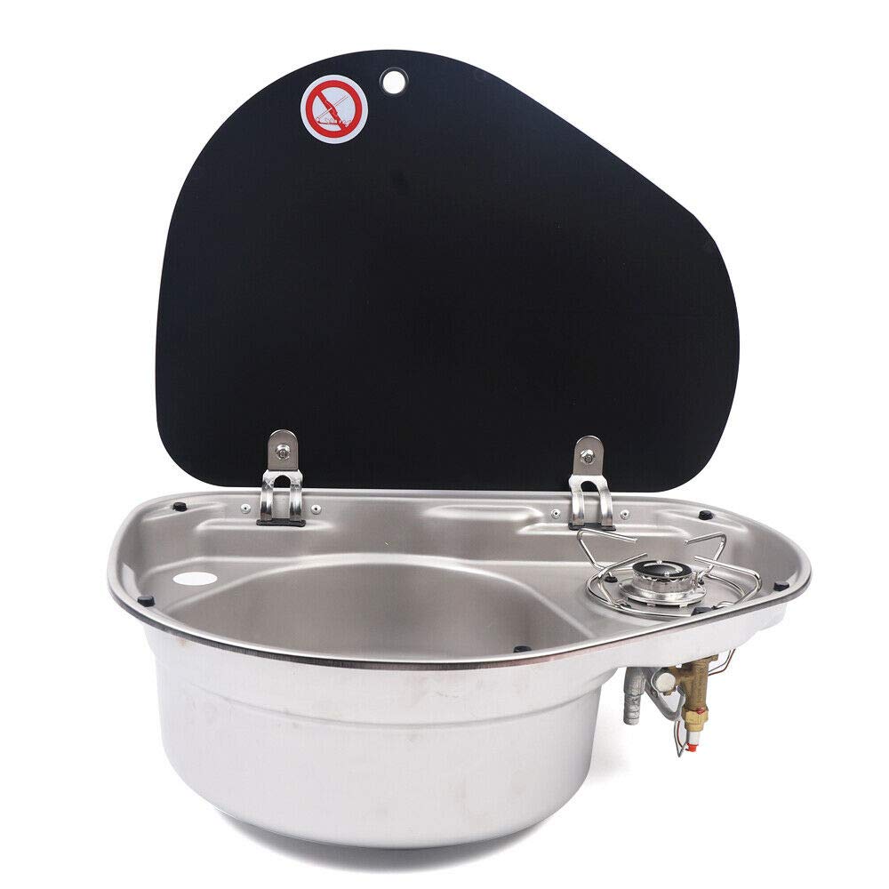 Buy TBVECHI Boat Caravan RV Motorhome Stove Hob, 1 Burner and Sink