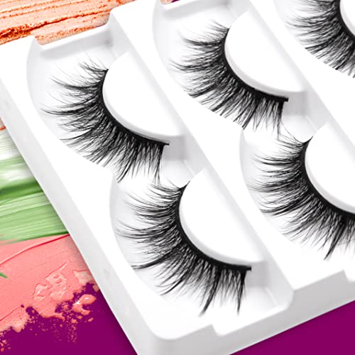 Eliace False Eyelashes Wispy Faux Mink Eyelashes, 3D Volume & Wispiness Lash Extension 14Mm Very Light & Comfortable Fake Eyelashes Reusable Eyelashes For Women 15 Pairs | Alice Style #TOP1