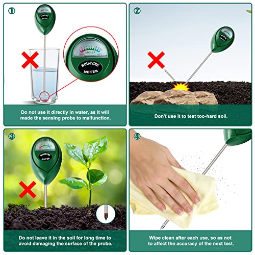 Szhlux Moisture Meter Water Monitor Soil Hygrometer Sensor Care, Lawn, Farm, Indoor & Outdoor. (Plant Gifts For Gardeners), 10.23Inch, Green #TOP3