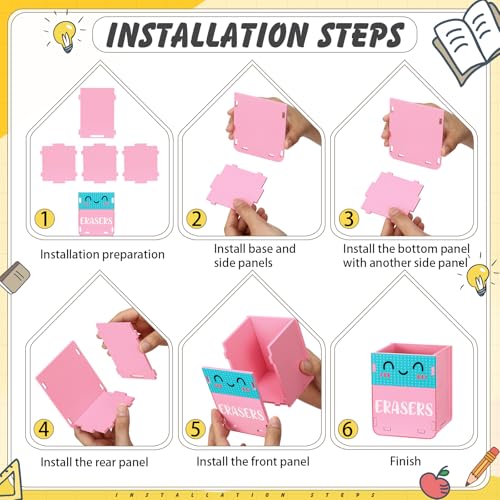 Image of DoubleFill 3 Pcs Sharp Dull Pencil Holder, Pink Green Ready to Write
