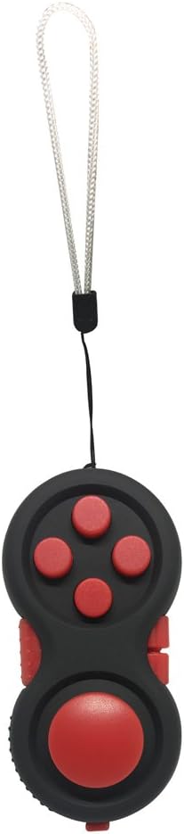 Fidget Cube Ceavis Creative 6 Sides Dice Anti-Anxiety and Depression Toys for Girl Boys Children Adults Christmas Gifts (Fidget Pad, Red)