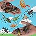 BOTICAKO 12 Pcs Large Insects and Bugs for Kids - Plastic Bug Toys | Animal Figures Halloween Party Favor Cake Topper Insect Figurines