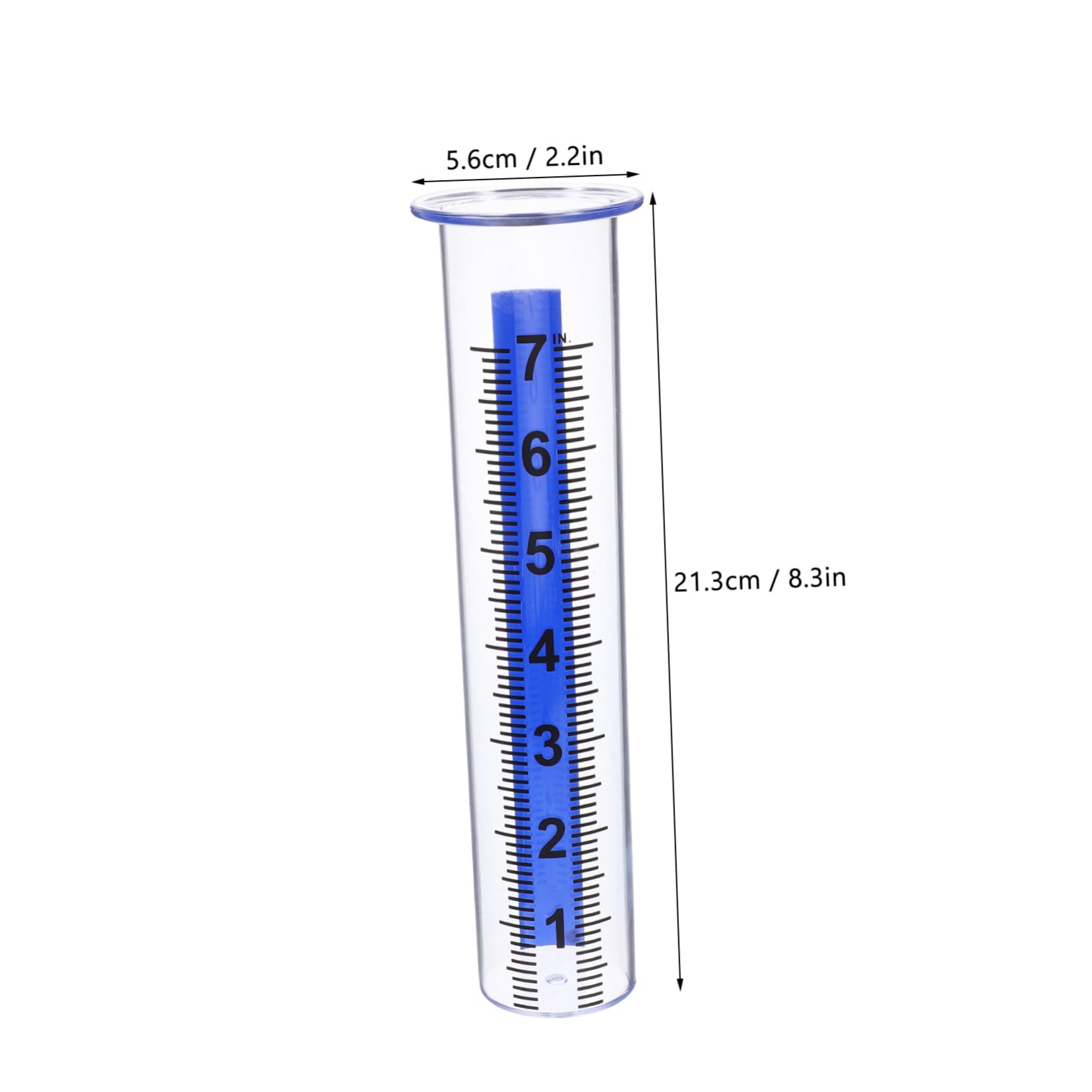 Happyyami 2Pcs Garden Rain Gauge Tube Clear Replacement for Accurate Outdoor Measurement Lightweight and Portable for Lawn Farm and Home Use