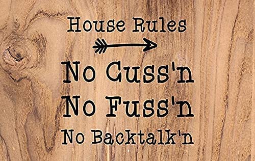 Maikeway House Rules ���^�� �u���L�Ŕ� No Fussing No Cussing No Backtalking���g���|�X�^�[ �A�E�g�h�A�T�C�� �J���g���[ �z�[�� �_�� �� �ʔ��� �Ǐ��� ����z 12x16�C���`