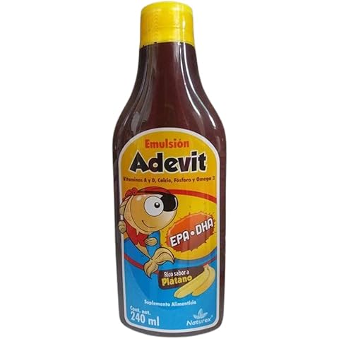 EMULSION ADEVIT ACEITE HIGADO DE BACALAO 240ml Banana Flavor/COD Liver Oil Cover