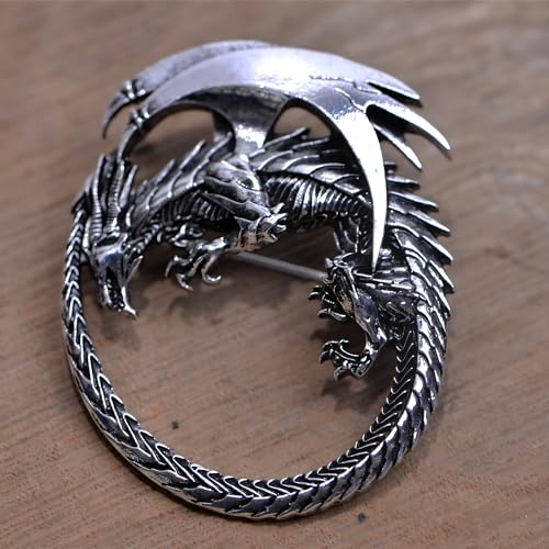 Image of 2PCS Norse Viking Brooch for Women - Retro Dragon Talisman Jewelry, Unique Gift for Men (2, DRL3)