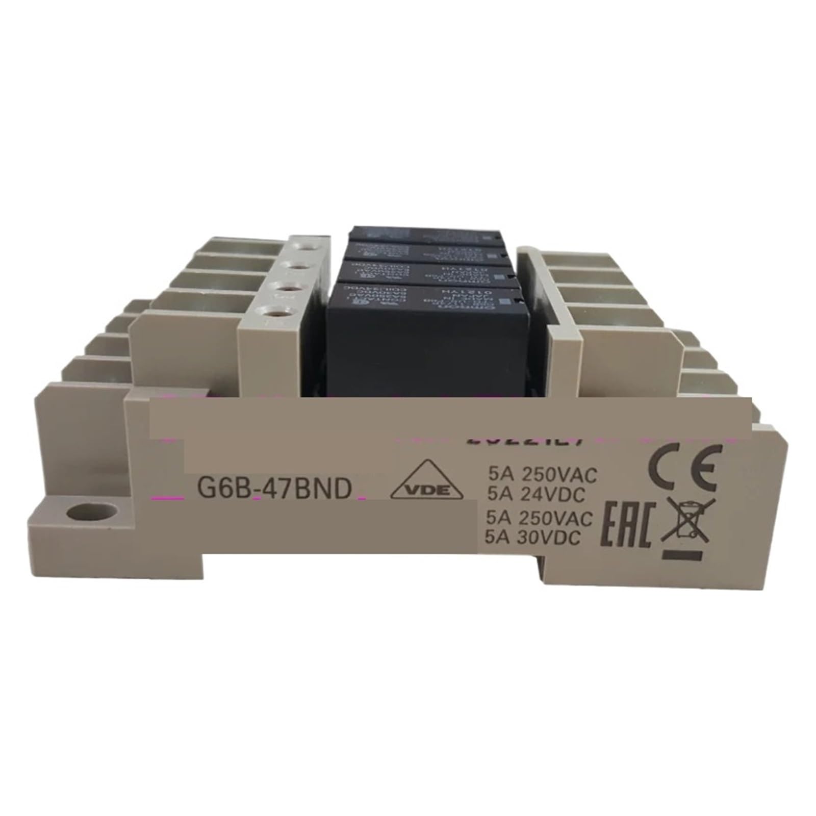 SBSSYVLMV G6B-4BND G6B-47BND G6B-48BND Relay Terminal Module 5VDC 24VDC and Base(G6B-47BND 24VDC)