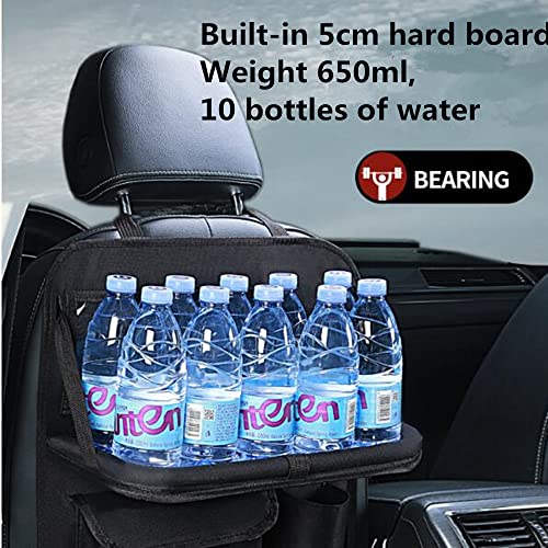 Tumecos Back Seat Organizers And Storage 2 Pack With Touch Screen Tablet Holder Kick Mats Back Seat Protector (Black&Red) #TOP4