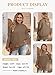 Eytino Womens Plus Size 2025 Casual Long Sleeve Crewneck Split Hem Oversized Knit Tunic Pullover Sweater Tops,1X Brown