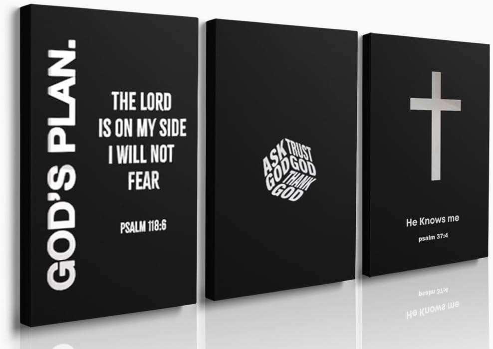 GUBIYU Jesus and Lamb Canvas Wall Art Set of 3 Jesus Running After Lost Lamb Picture Wall Art Jesus Canvas Print Christian Wall Decor Art Christian Home Decor Jesus Pictures Christian Gift 12"X16"