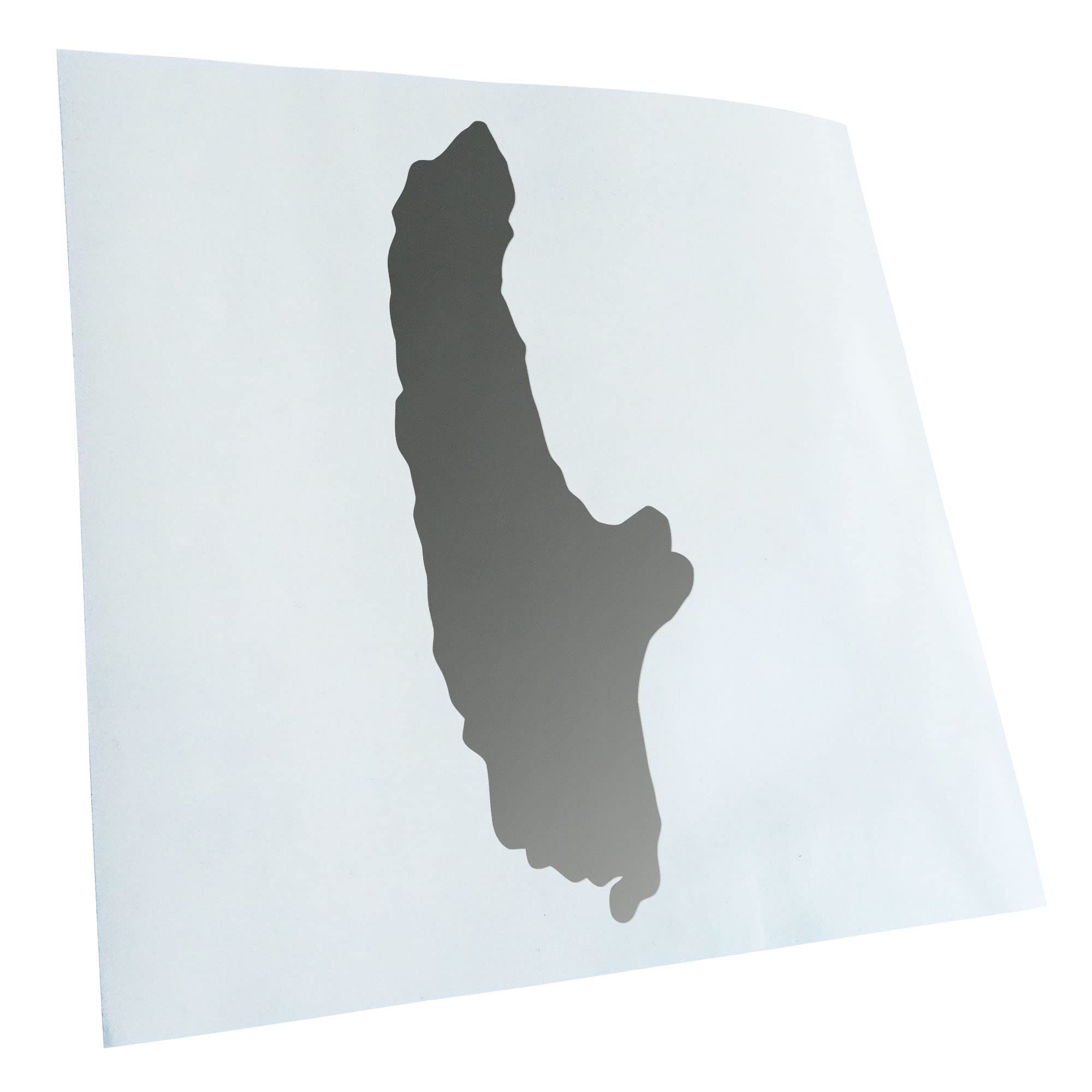 Kiwistar - Car Sticker - Silver - 30 x 11 cm Ammersee - Germany - Sea - Rear Window Car Sticker Weatherproof for Car Truck Moped Truck - Sticker Exterior Self-Adhesive Tuning Accessories for Windows