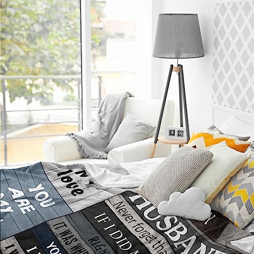 Husband Birthday Gift, Fathers Day Anniversary Valentines Gifts For Husband, Husband Gifts From Wife, Best Gifts For Husband Birthday Unique, Romantic Presents I Love You Gifts Throw Blanket 80''X60'' #TOP3